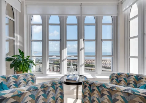 The living room at Ocean House, Tenby