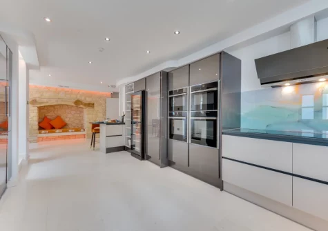 The kitchen at Ocean House, Tenby