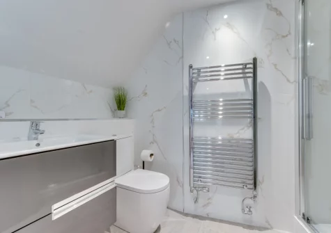 Bedroom #5 en-suite shower room at Ocean House, Tenby