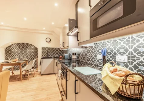 The kitchen at Ocean Waves, Tenby
