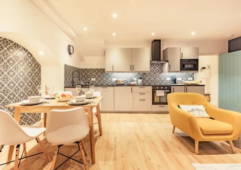 The kitchen & dining area at Ocean Waves, Tenby