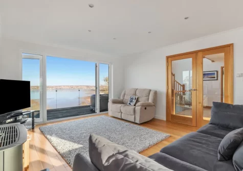 The living room at Ocean Way, Pembroke Dock