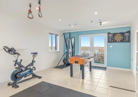 The games & fitness room at Ocean Way, Pembroke Dock