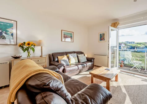 The living room at Ol Tywydd, Broad Haven