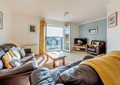 The living room at Ol Tywydd, Broad Haven