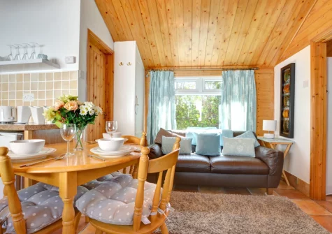 The living & dining area at Old Gardeners Lodge, Saundersfoot