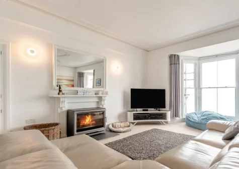 The living area at One Charlton House, Tenby