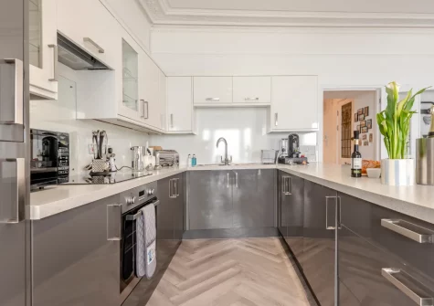 The kitchen at One Charlton House, Tenby