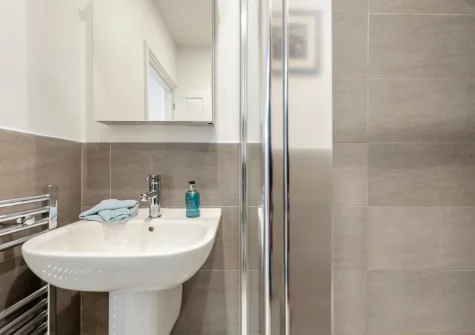 Bedroom #1 en-suite shower room at One Charlton House, Tenby