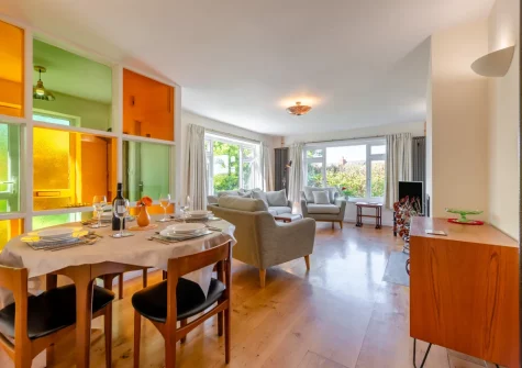 The living & dining area at Palace Park, Manorbier