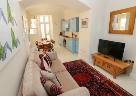 The living area at Paradwys, Tenby