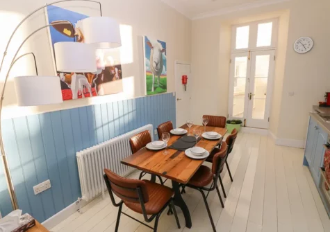 The dining area at Paradwys, Tenby