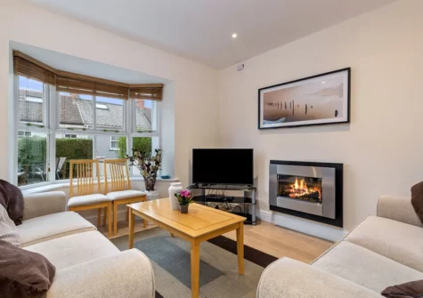 The living area at Park Place Court, Tenby