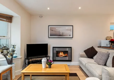 The living area at Park Place Court, Tenby
