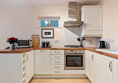 The kitchen at Park Place Court, Tenby
