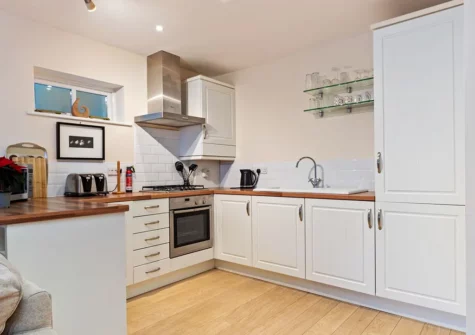 The kitchen at Park Place Court, Tenby