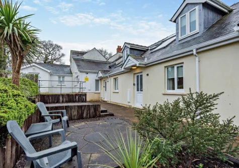 The front patio & outdoor sitting area at Passion Flower Cottage, Redberth