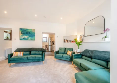 The living room at Pembroke House, Tenby