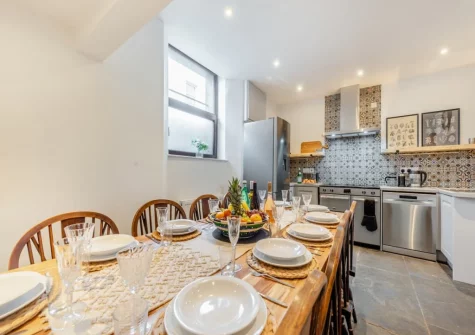 The dining area & kitchen at Pembroke House, Tenby