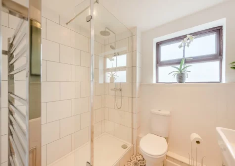 The ground floor shower room at Pembroke House, Tenby