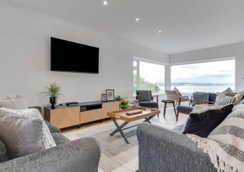 The living area at Pen Gar, Saundersfoot