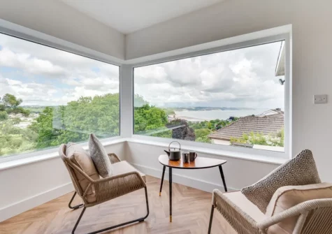 The living area at Pen Gar, Saundersfoot