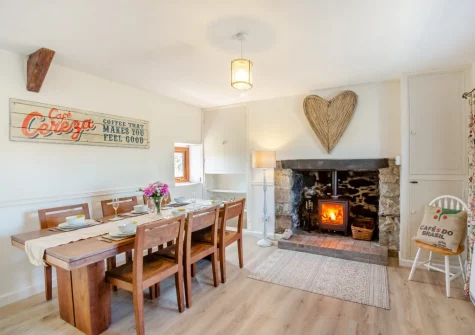 The dining room at Pen Goppa, Bryncroes