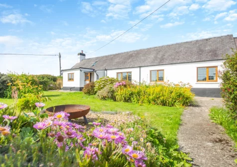 The landscaped cottage garden at Pen Goppa, Bryncroes