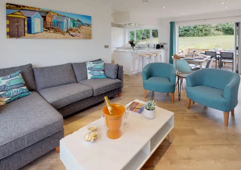 The living area at Penduick, Abersoch