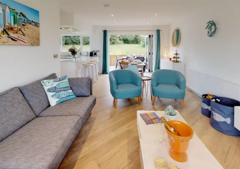 The living area at Penduick, Abersoch