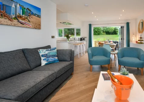 The living area at Penduick, Abersoch