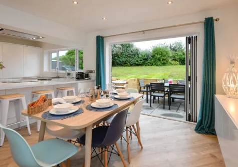 The dining area at Penduick, Abersoch