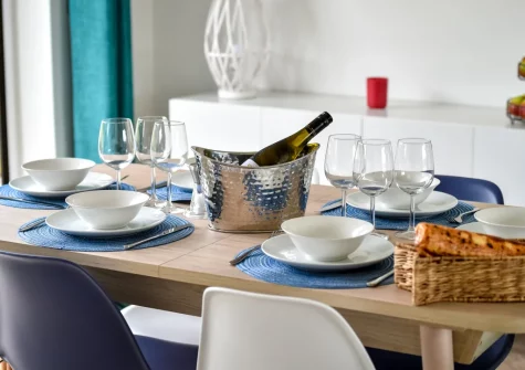 The dining area at Penduick, Abersoch