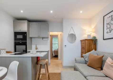 The kitchen & living area at Penllanw, Saundersfoot