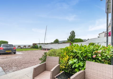 The patio & outdoor sitting area at Penllanw, Saundersfoot