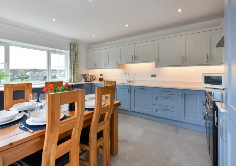 The kitchen & dining area at Pentraeth Cottage, Abersoch