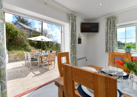 The dining area at Pentraeth Cottage, Abersoch