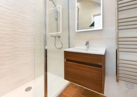 Bedroom #2 en-suite shower room at Pentraeth Cottage, Abersoch