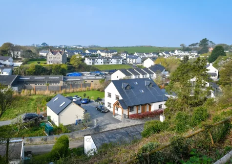 The view from the patio & alfresco dining area at Pentraeth Cottage, Abersoch