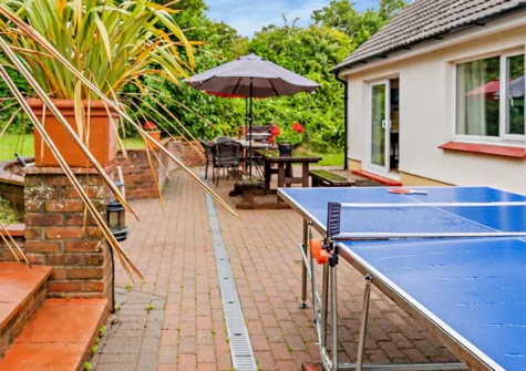 The patio & alfresco dining area at Per Ardua, Penally