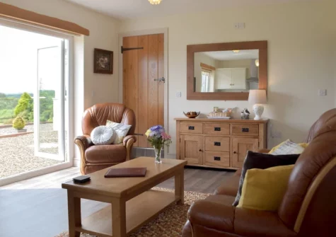 The living area at Piglets Cottage, Canaston Bridge