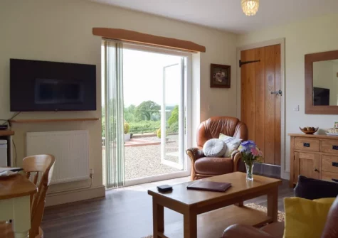 The living area at Piglets Cottage, Canaston Bridge