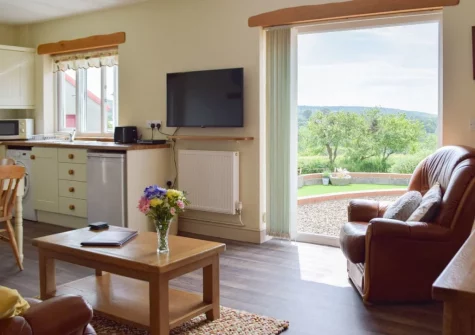 The living area at Piglets Cottage, Canaston Bridge