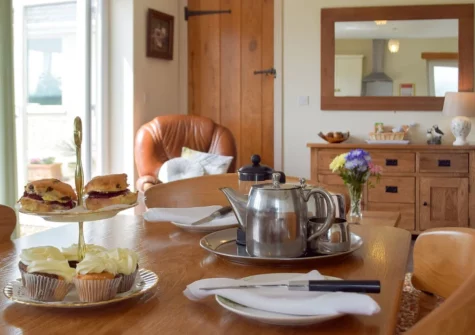 The dining area at Piglets Cottage, Canaston Bridge