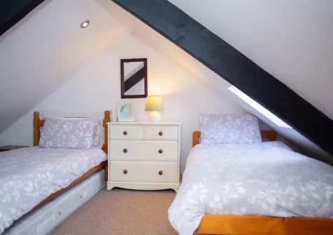 Bedroom #1 at Pine Cottage at Woodlands Farm, Little Haven