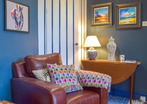 The living room at Puffin Cottage, Abereiddy