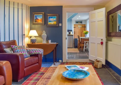 The living room at Puffin Cottage, Abereiddy