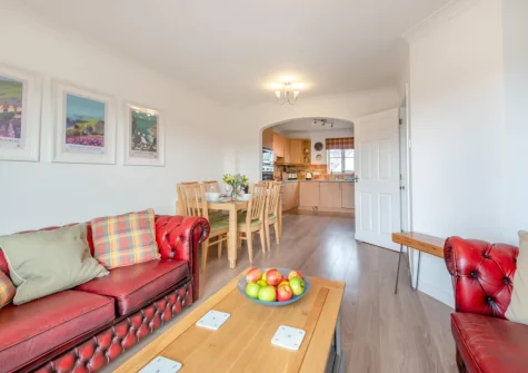 The living & dining area at Pufflings, Broad Haven