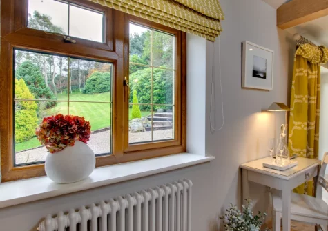 The living area at Pwdin Bach, Rhydyclafdy