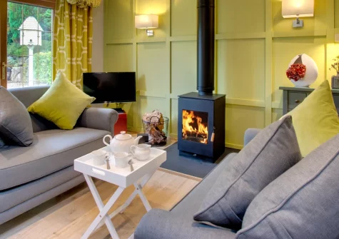 Pwdin Bach, Rhydyclafdy is a lovingly restored 1-bedroom cottage tucked deep in the Llŷn Peninsula's Nanhoron Valley. Enjoy a cosy wood burner, private decking and countryside views, in an idyllic romantic retreat for couples seeking peace.